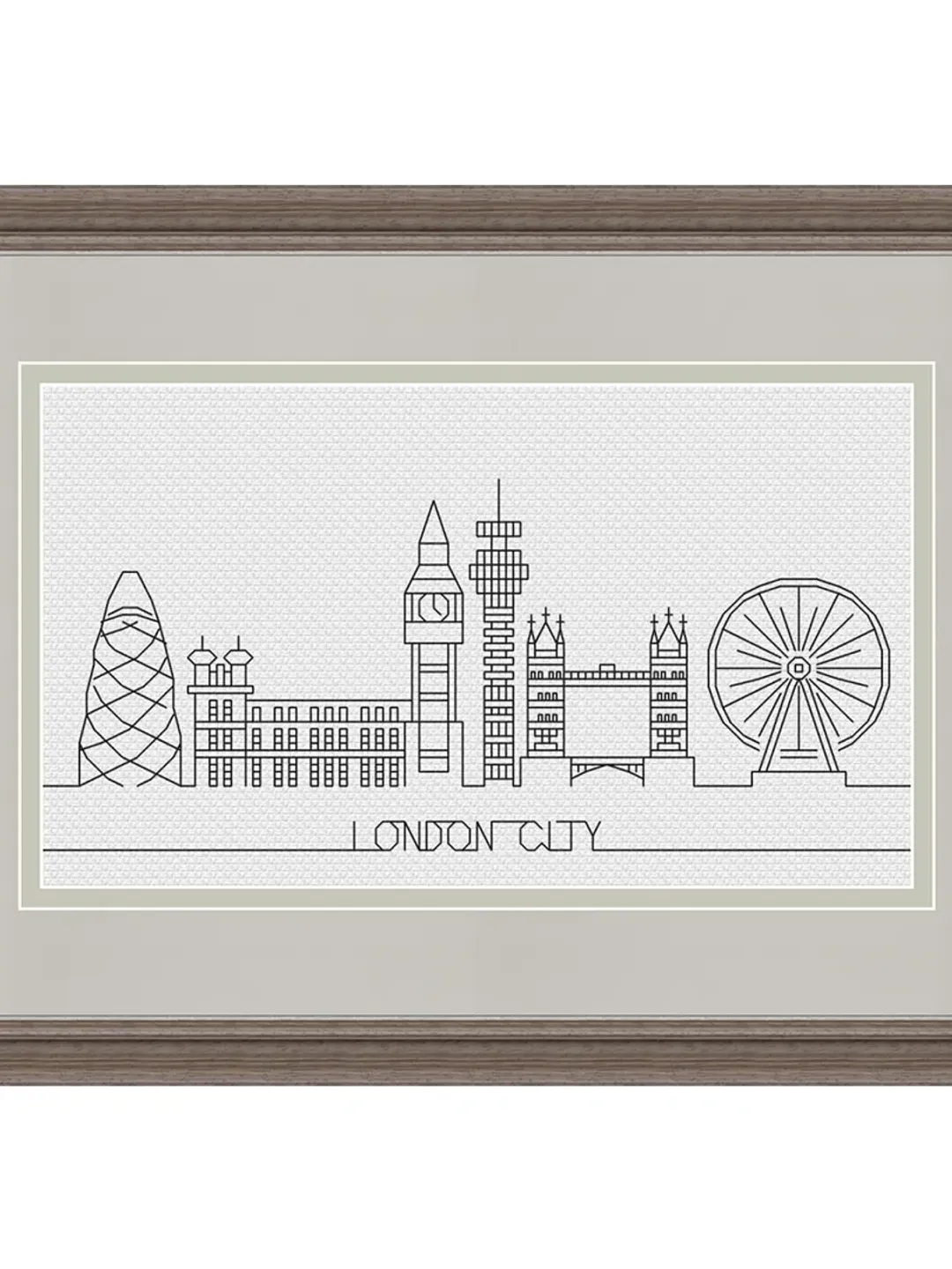 London Cross Stitch Pattern Modern, England Cross Stitch, Britain cross ...