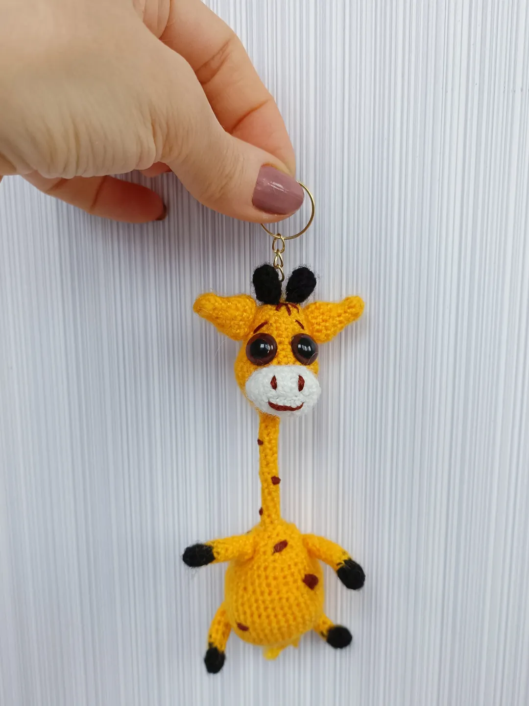 Cute stuffed giraffe keychain, soft toy funny giraffe, little giraffe keychain pendant for a car