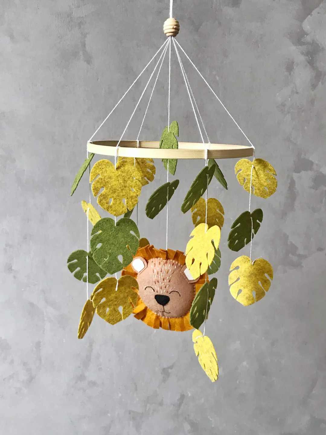 Lion baby mobile neutral nursery decor, Safari baby mobile, Jungle crib mobile