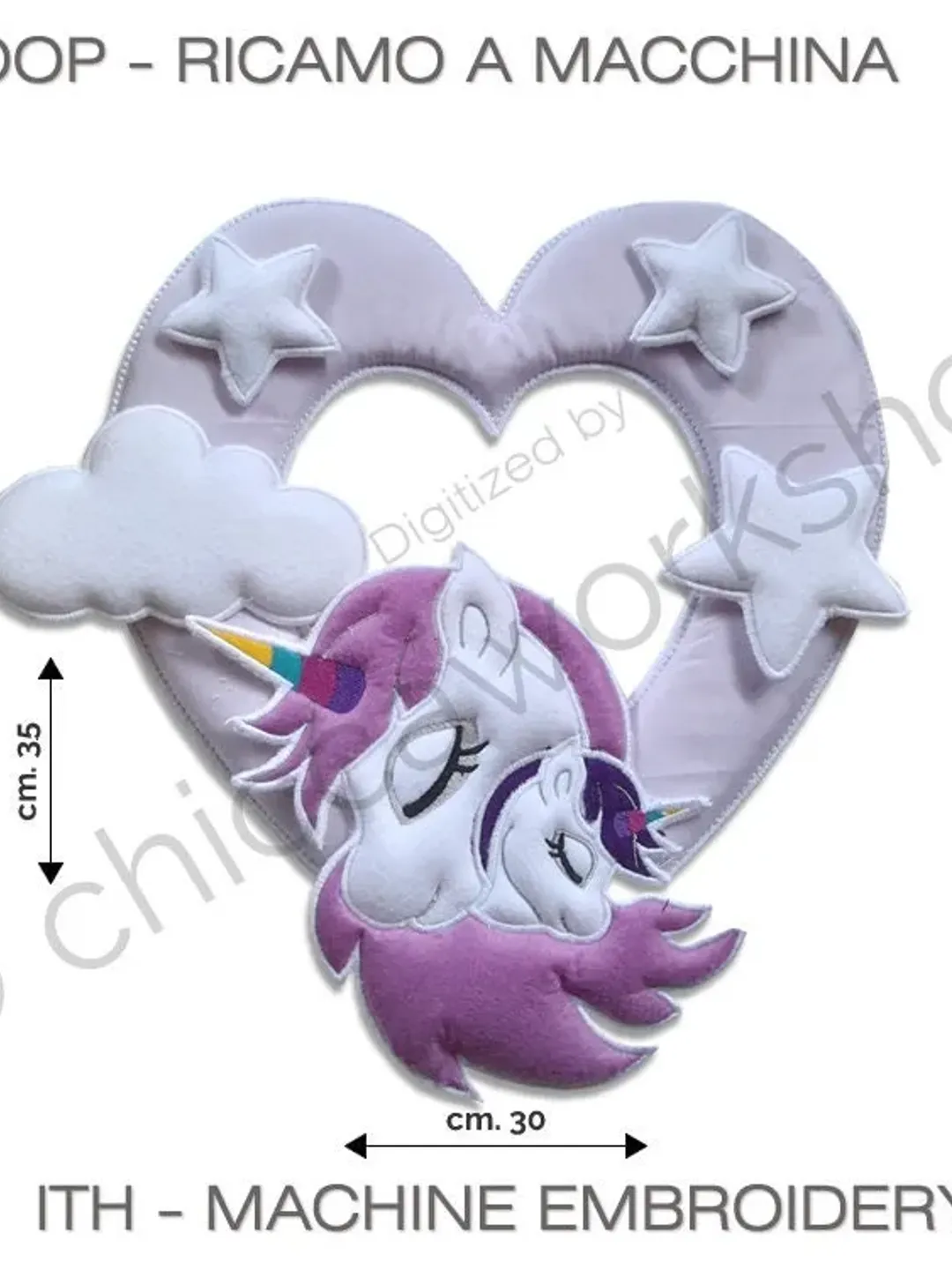 ITH Ghirlanda Unicorno- Ricamo a macchina con tutorial