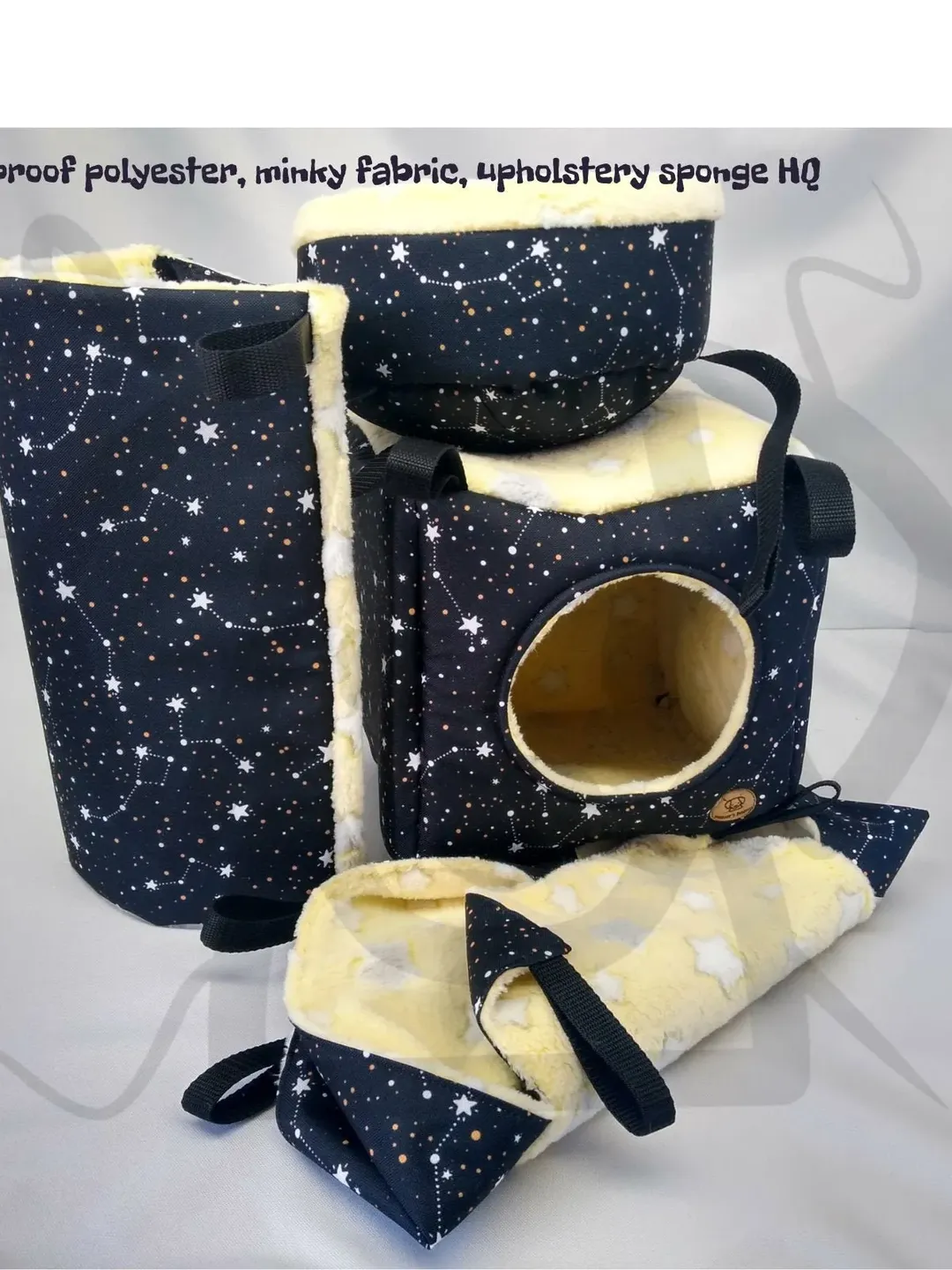 Chinchilla hammock set, guinea pig hammock set, bedding set, cage liner, cage accessories, cage cover, hanging cube for rats, rat toys