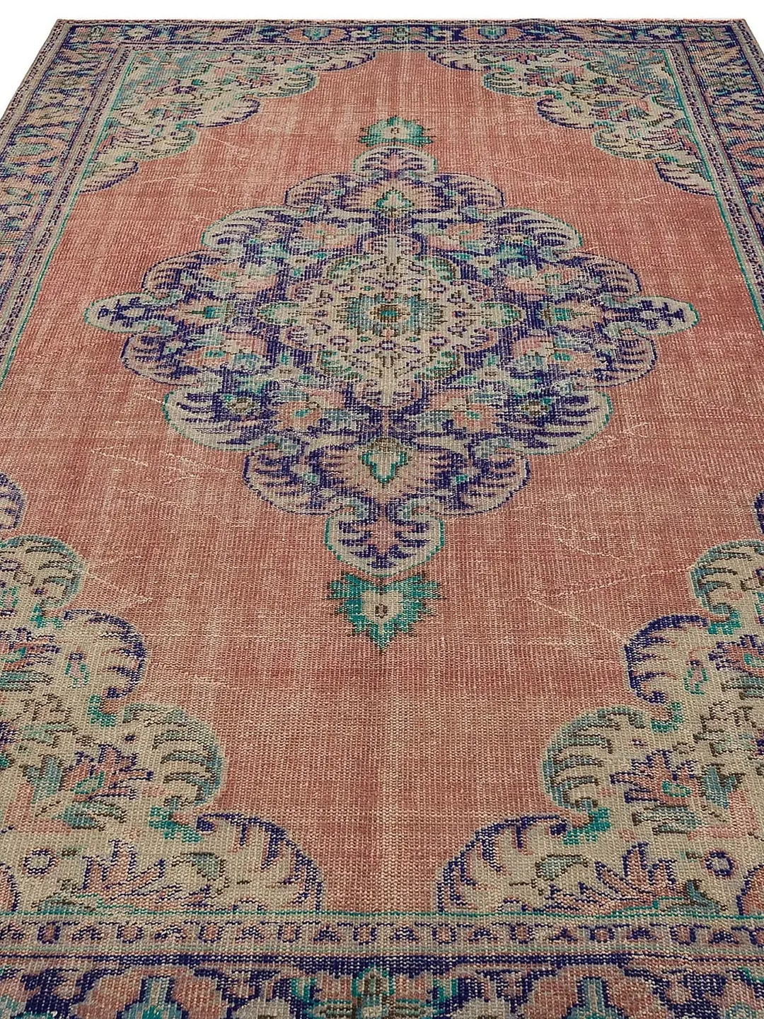 Brighten up your Home with this Vibrant Handmade Orange Turkish Rug