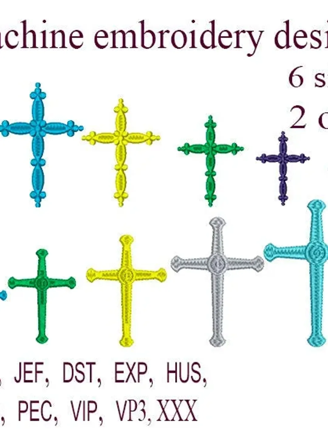 Machine embroidery designs. Christian Cross embroidery design.   easter Cross. Religious Embroidery. Embroidery Frame. Instant Download.
