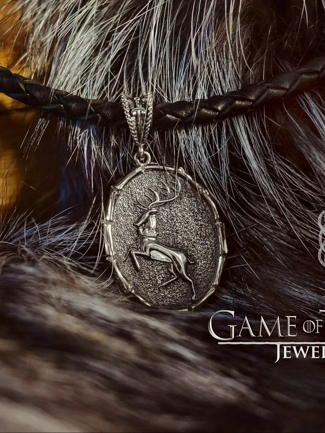 House Baratheon Pendant, Game of Thrones Pendant, Game of Thrones Jewelry, Sterling Silver Pendant, House Baratheon Necklace