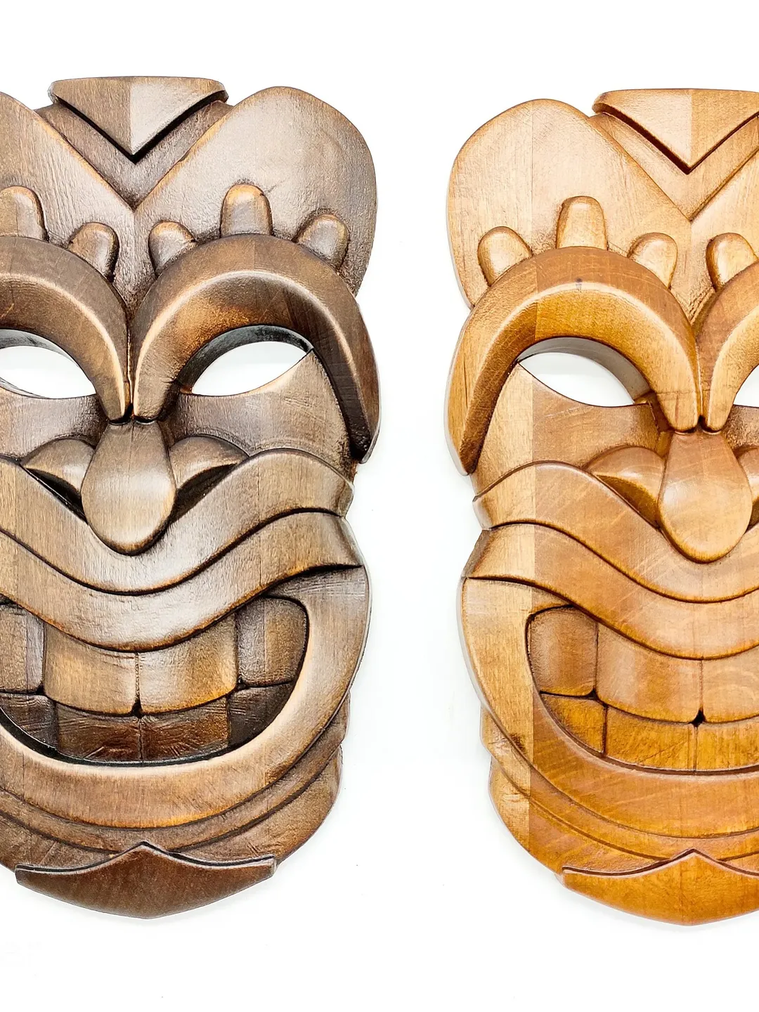 Wooden Mask, Wood tribal mask, Tiki mask wood, Carved wood mask, African wood mask, Wood decor, Wall decor, Wall panel, Wooden wall panel