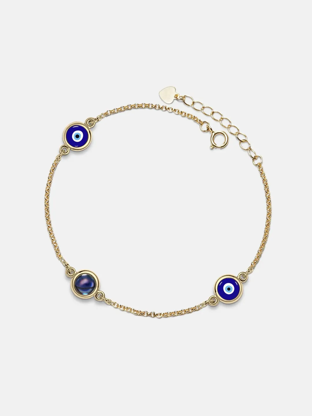 PERIMADE Evil Eye Projection Bracelet • Personalized Picture Inside Bracelet • Sterling Silver Keepsake Jewelry • Trendy Best Friend Gift