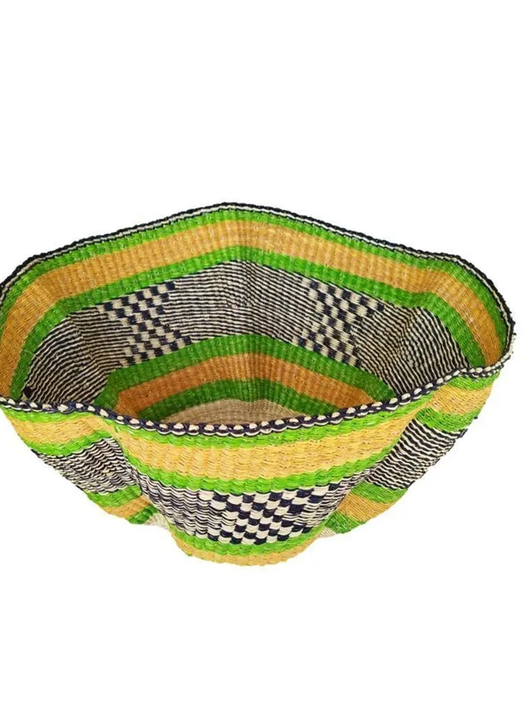 African Woven Basket, Decorative Baskets, Vegan Gift Basket, Bolga Basket, Christmas Gift Basket