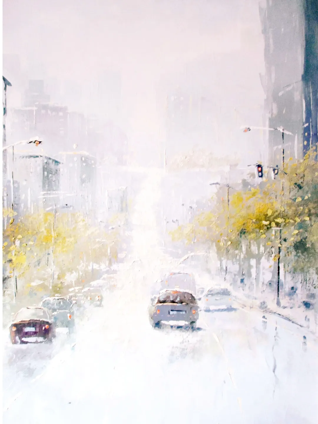 San Francisco Painting on Canvas Modern Impasto Painting Original Art by "Walperion Paintings"