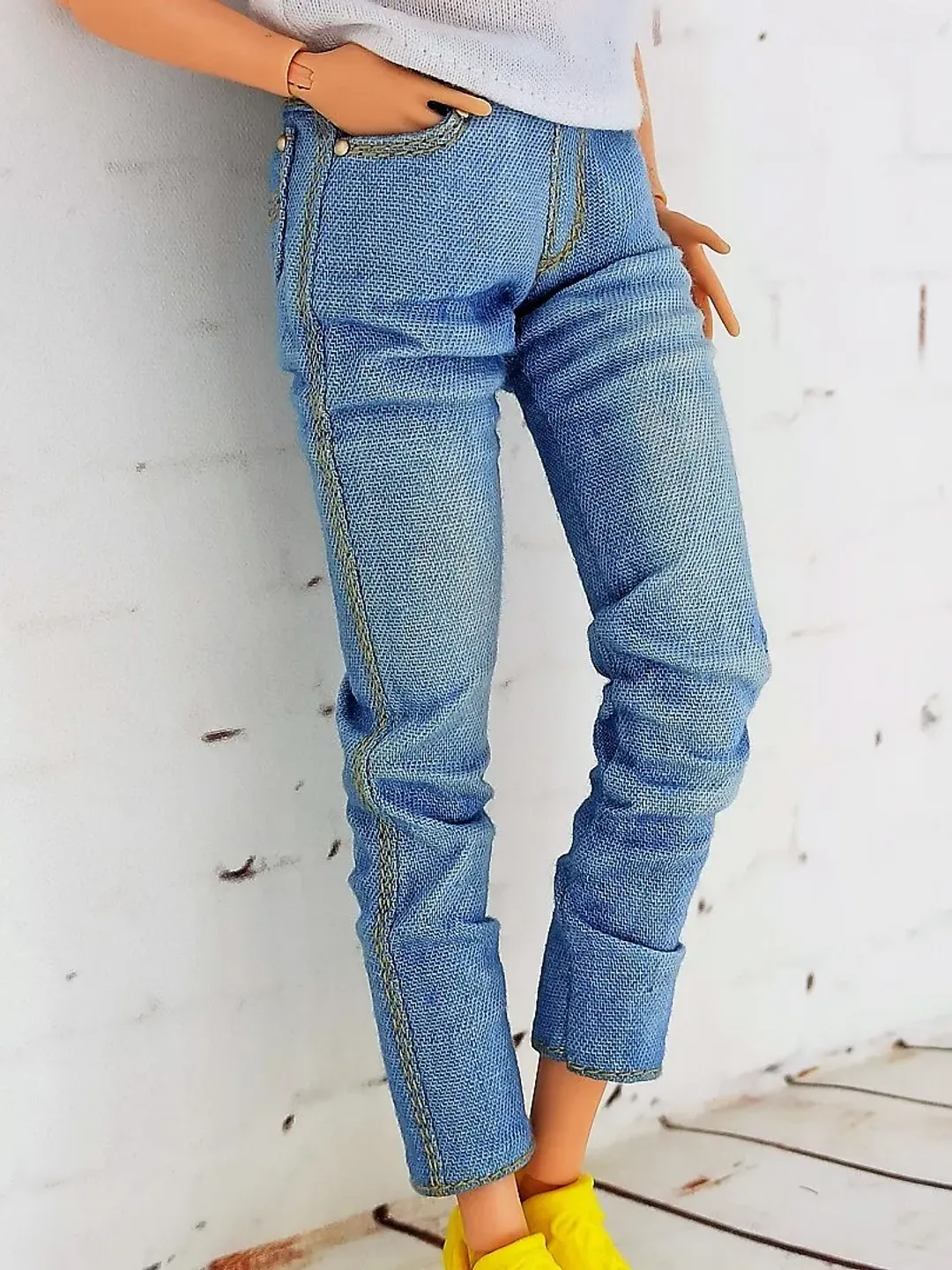 Light blue jeans for Barbie Petite doll and other similar dolls