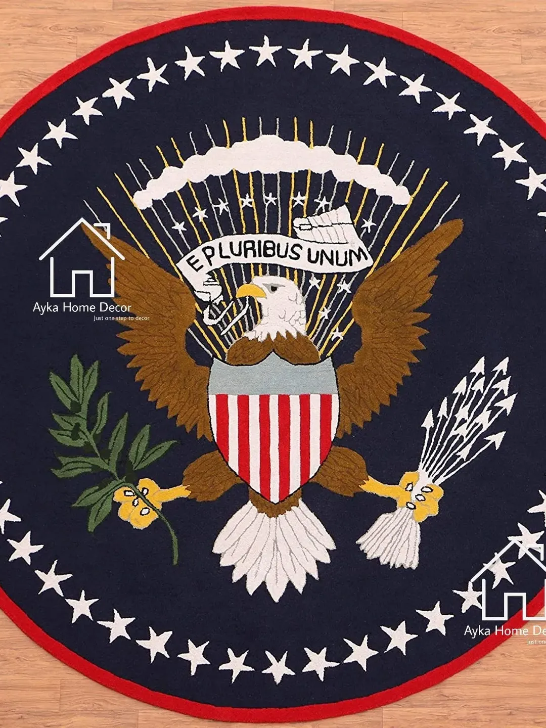 Ayka Modern Round Hand Tufted 100% Pure Woolen Living Room Carpet / Hall Rugs / Dining Rugs / Kids Rugs / Woolen Rug / Christmas Gift