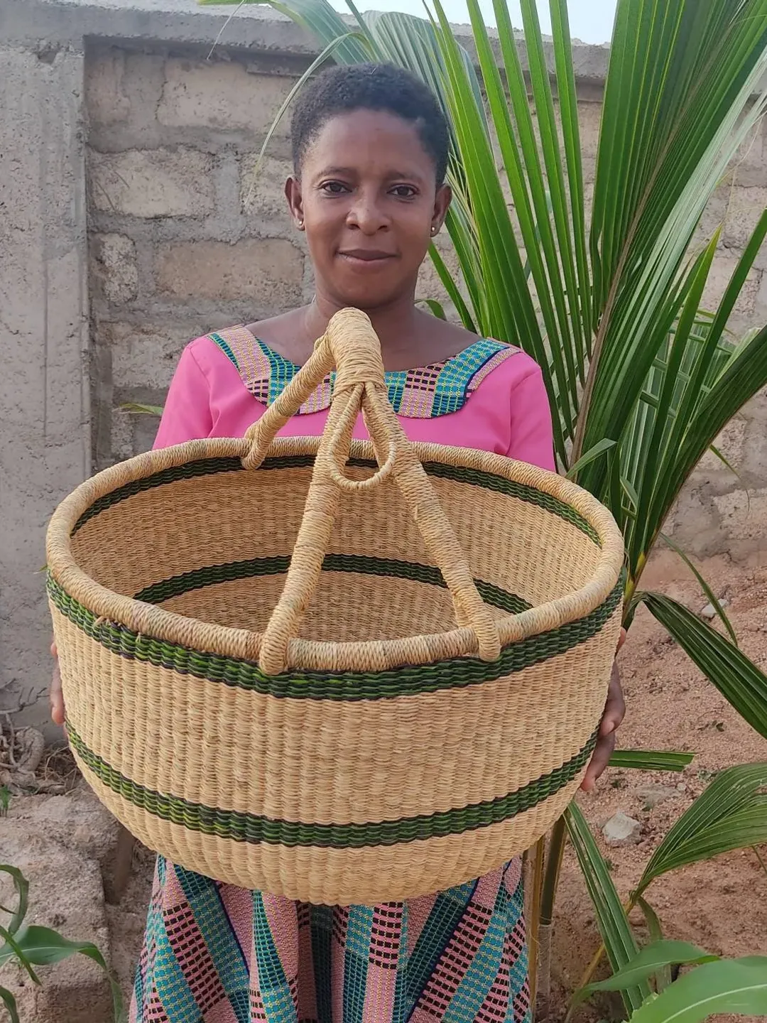 Family Gift Basket, Bolga Basket,Fruits Basket, Picnic Basket, Food Gift Basket, Large Basket, Wedding Gift Basket, Sympathy Gift Basket