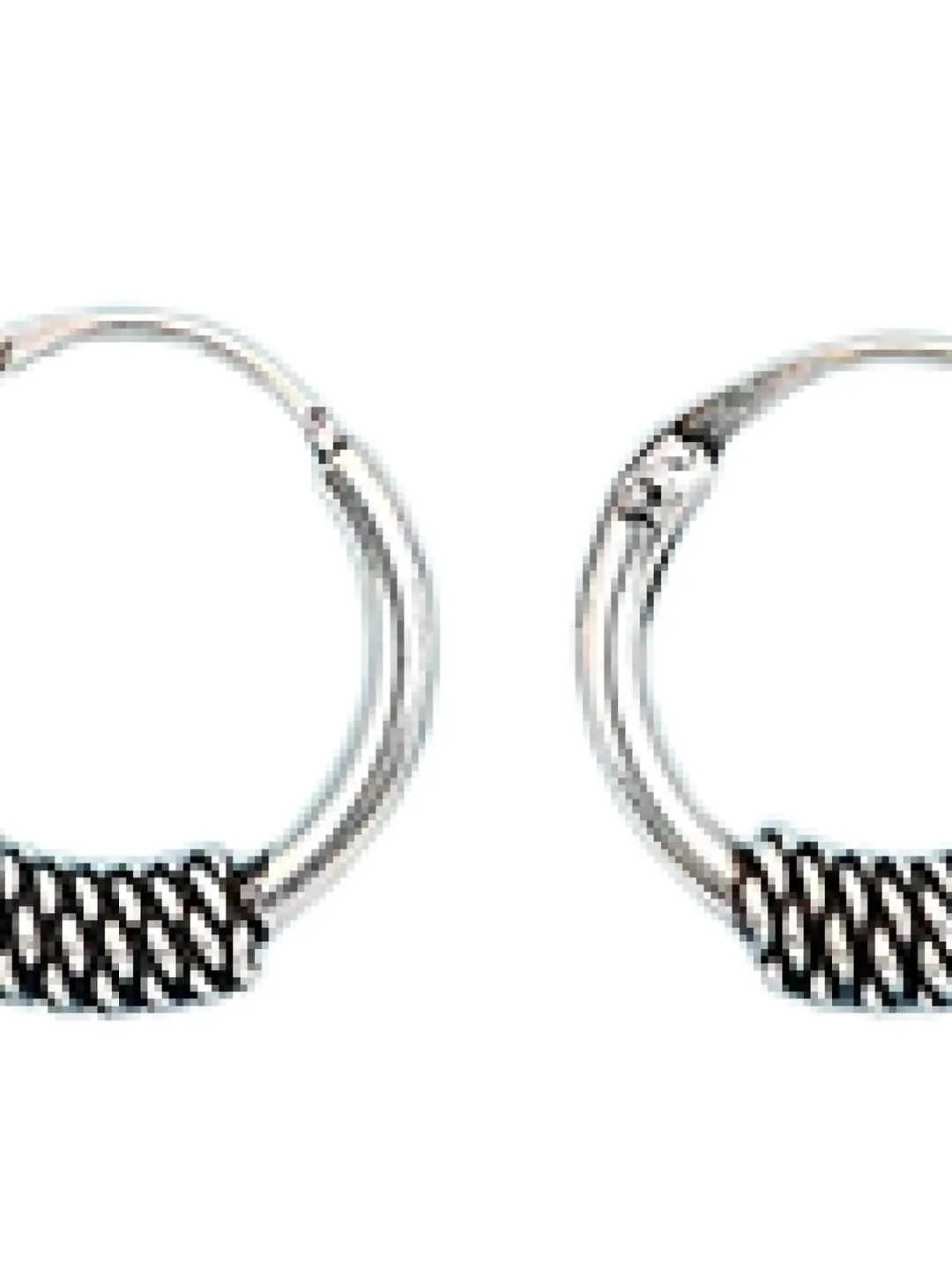 Bali Hoop Earrings, solid 925, Sterling Silver hoop Loop earrings, Sterling Silver Cartilage Earrings, 2mm thick 12mm Diameter, Antique