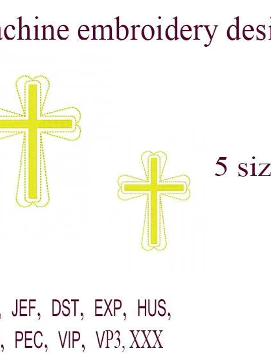 Machine embroidery designs. Christian Cross embroidery design.   easter Cross. Religious Embroidery. Embroidery Frame. Instant Download.