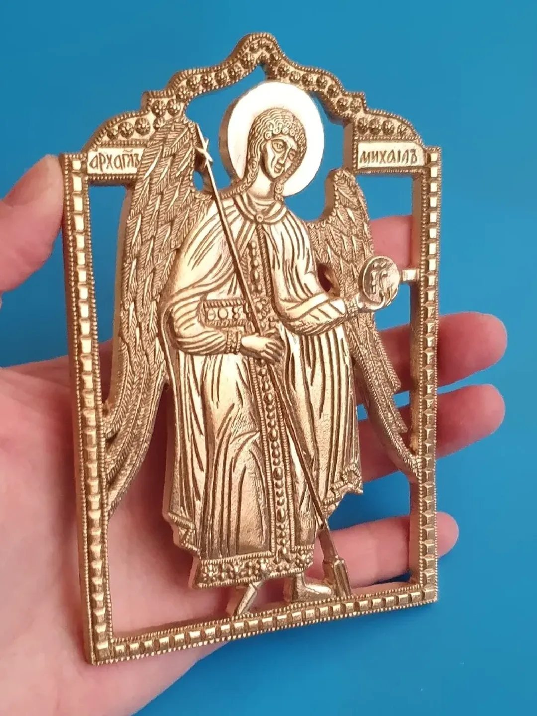 Michael the Archangel | brass icon | copy of an ancien icon 19 c. | Orthodox store