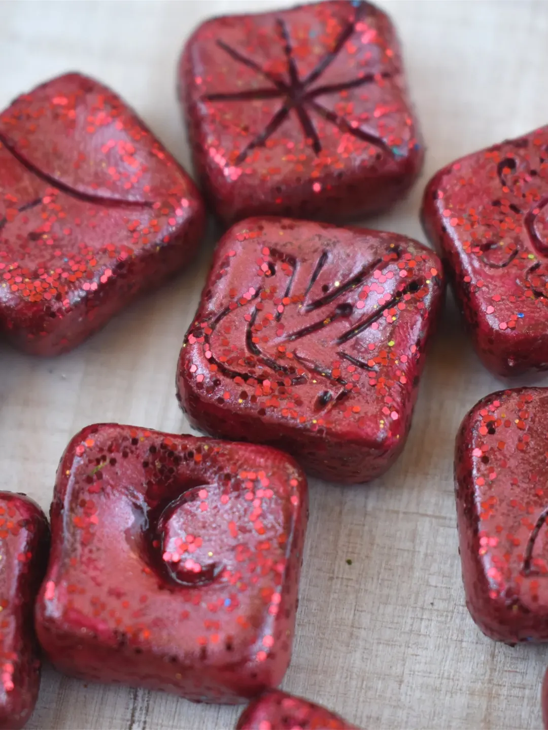 Red Witch Runes | Witch's Rune Set | Natural Runes | Traditional Witch ...