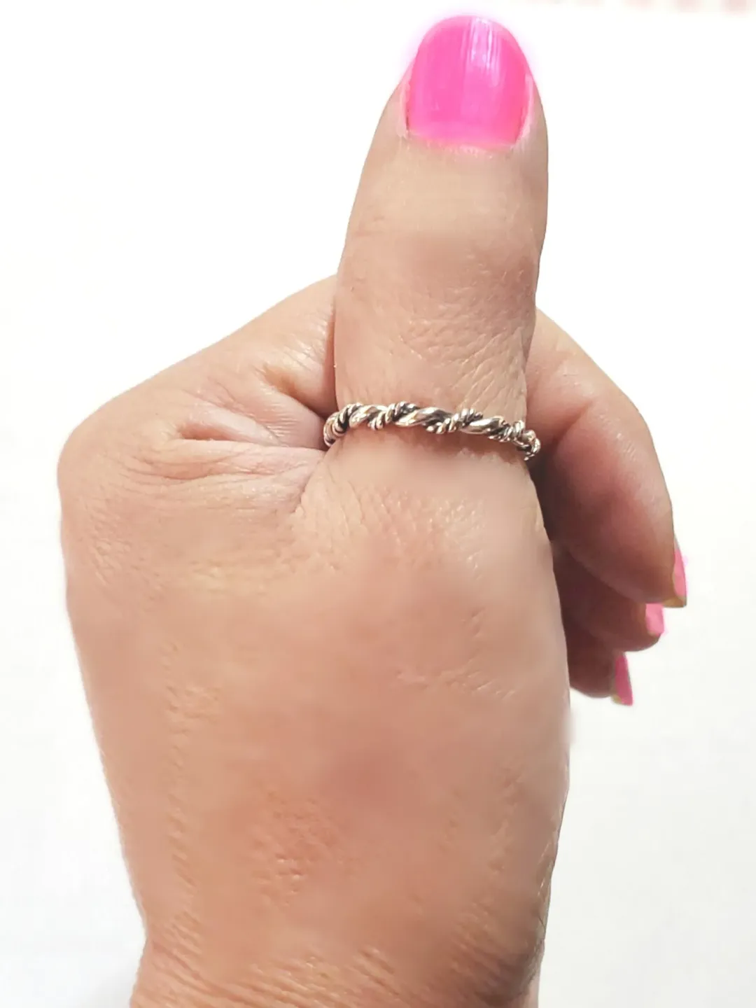 Thumb Ring, Toe Ring, Sterling Silver Thumb Ring, Braid Twist Thumb Ring, 925 Simple, Stacking Ring, Ring For Women, Unisex, Minimalist ring