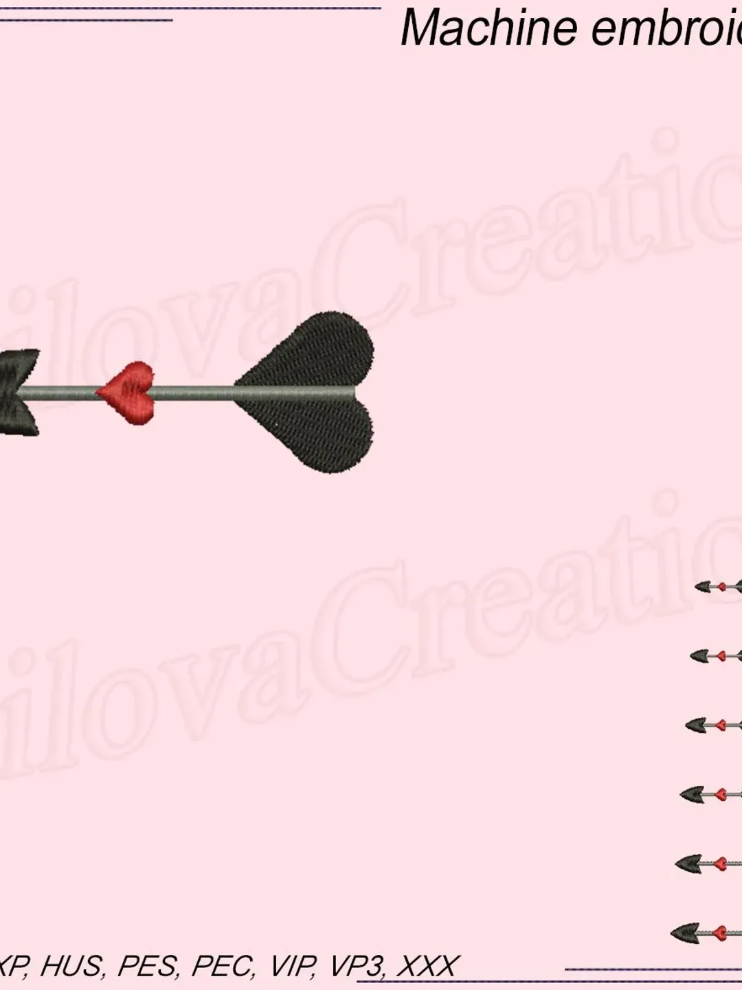 Arrow embroidery design for hoop 4x4 Files Instant Download Machine embroidery designs