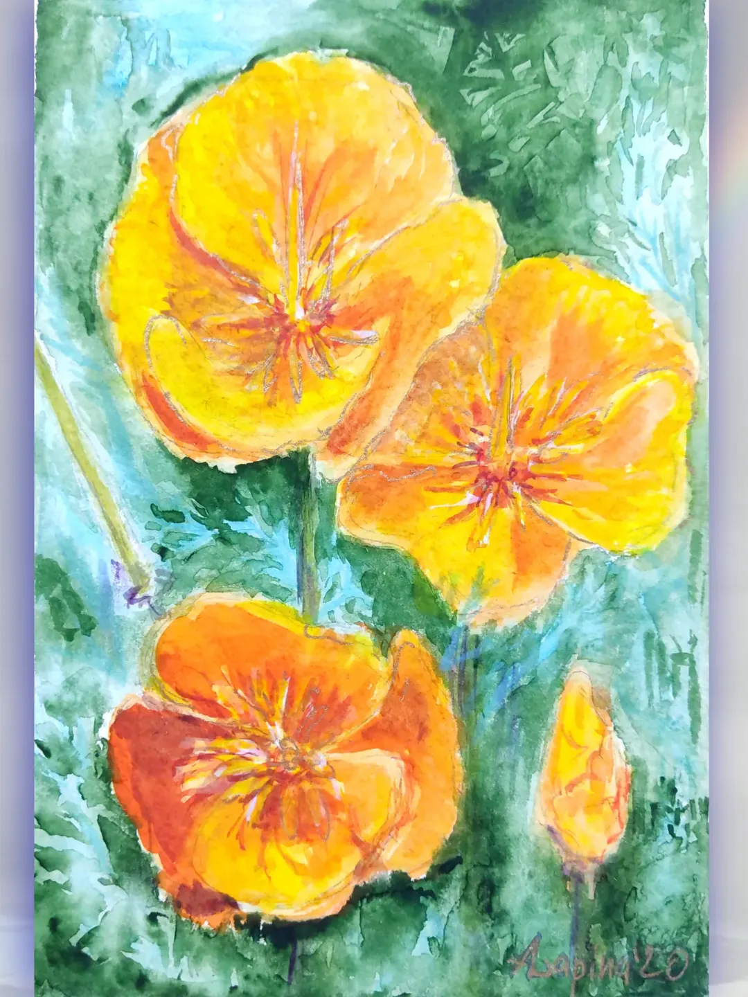 油絵アート（orange flower） fit=scale-down,w=1200