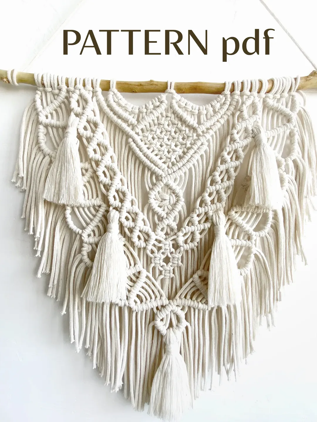 Macrame Wall Hanging Pattern Pdf, Wall decor DIY, Easy macrame tutorial