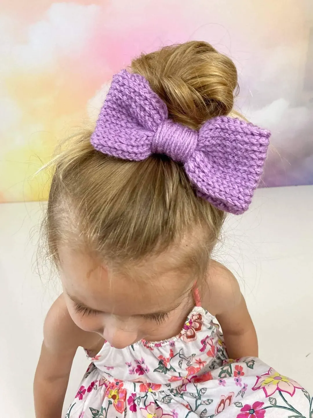 Large Yarn Hair Bow, Yarn Hair Accessories, Easter Hair Clips, Big Bows for Girls, Birthday Gifts for Little Kids, Small Gifts for Spring