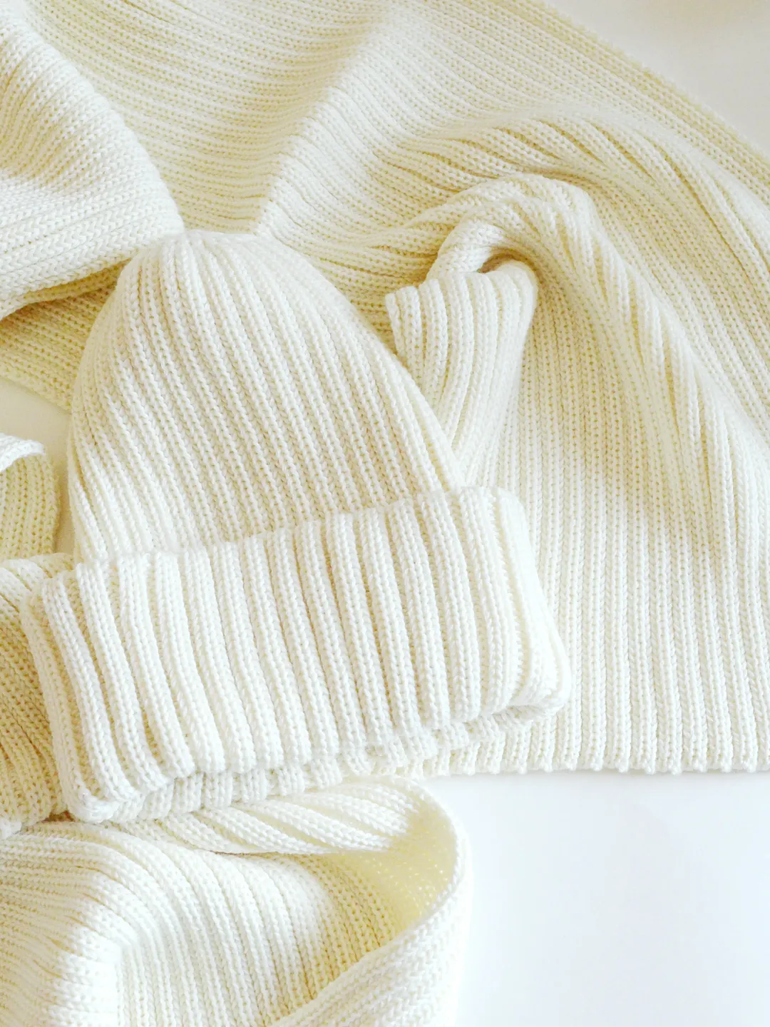 Hat and scarf knitted set. A set of warm accessories.