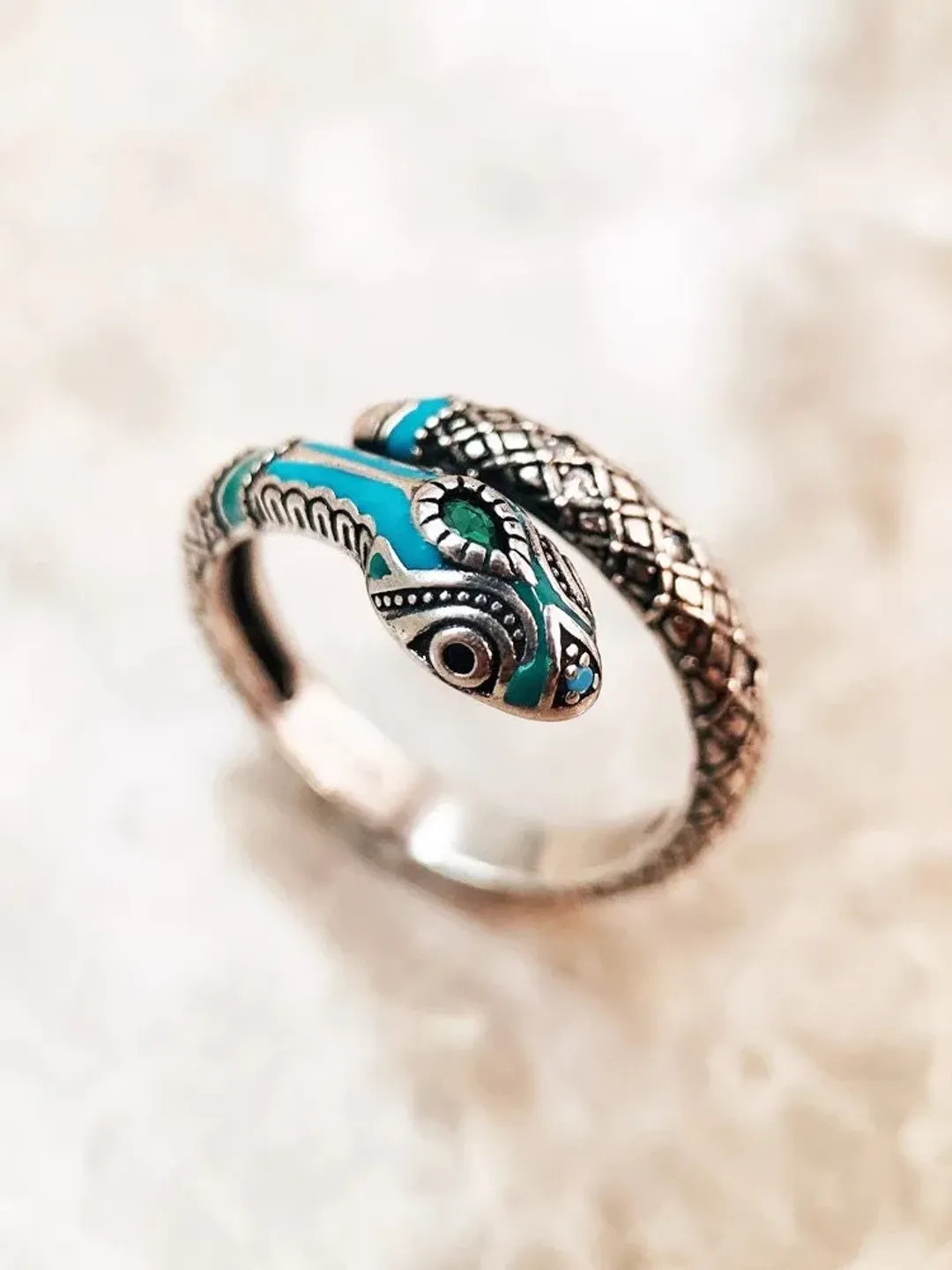 Snake Ring, Serpent Ring, Bohemian Snake Ring, Boho Snake Ring, Adjustable Snake Ring, Silver Snake Ring, Silver Serpent Ring, Spiral Ring