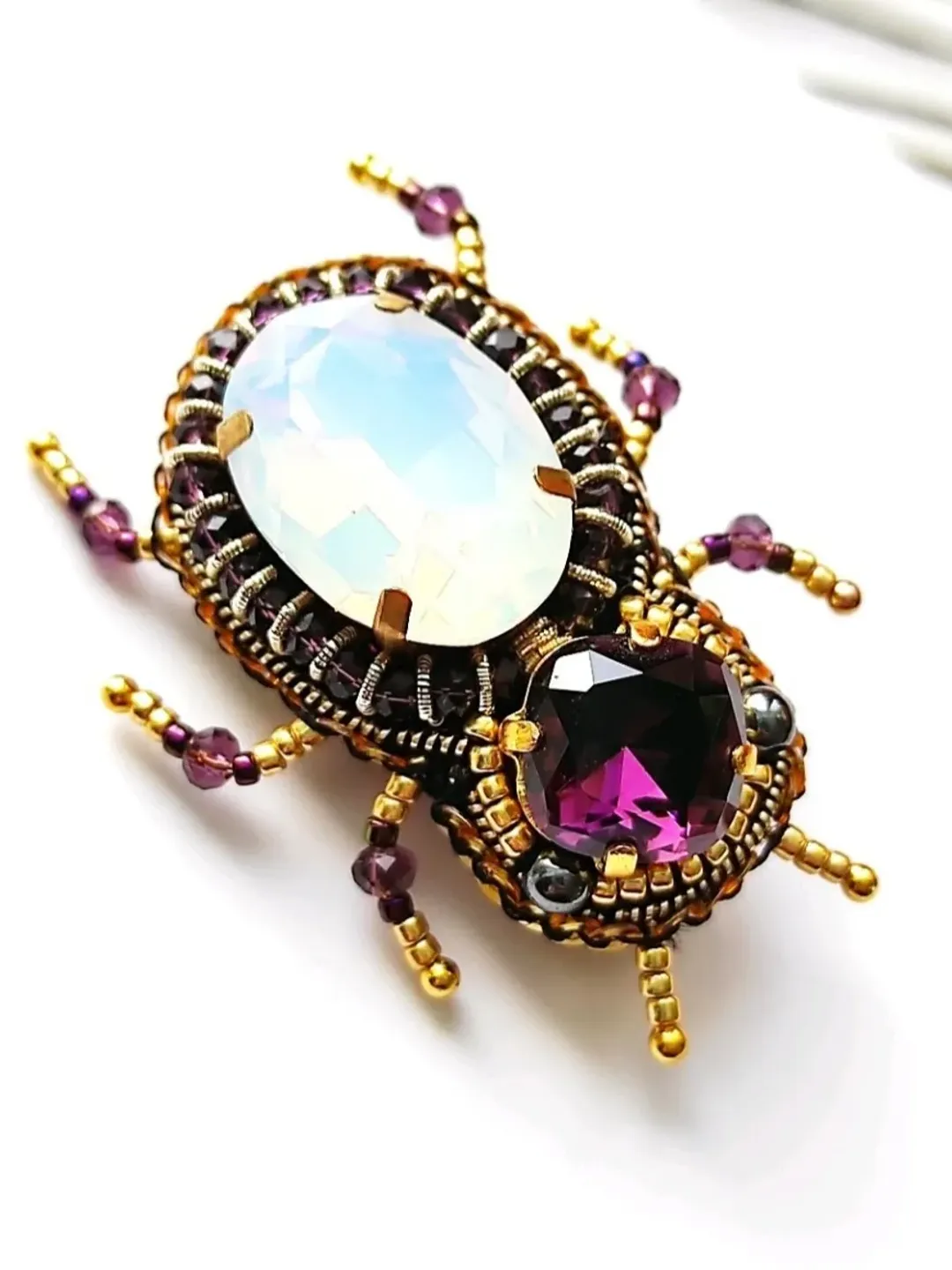 Beaded insect brooch, insect pin, mooth brooch, butterfly brooch, bug pin, bee brooch, bug brooch, insects, madam toto