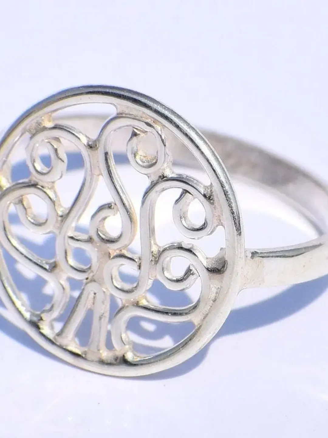 Spiral Ring, Silver Handcrafted Ring, 925 Sterling Silver Ring, Silver Tree Ring, Silver Dainty Ring, Silver Thin Ring, Silver Promise Ring