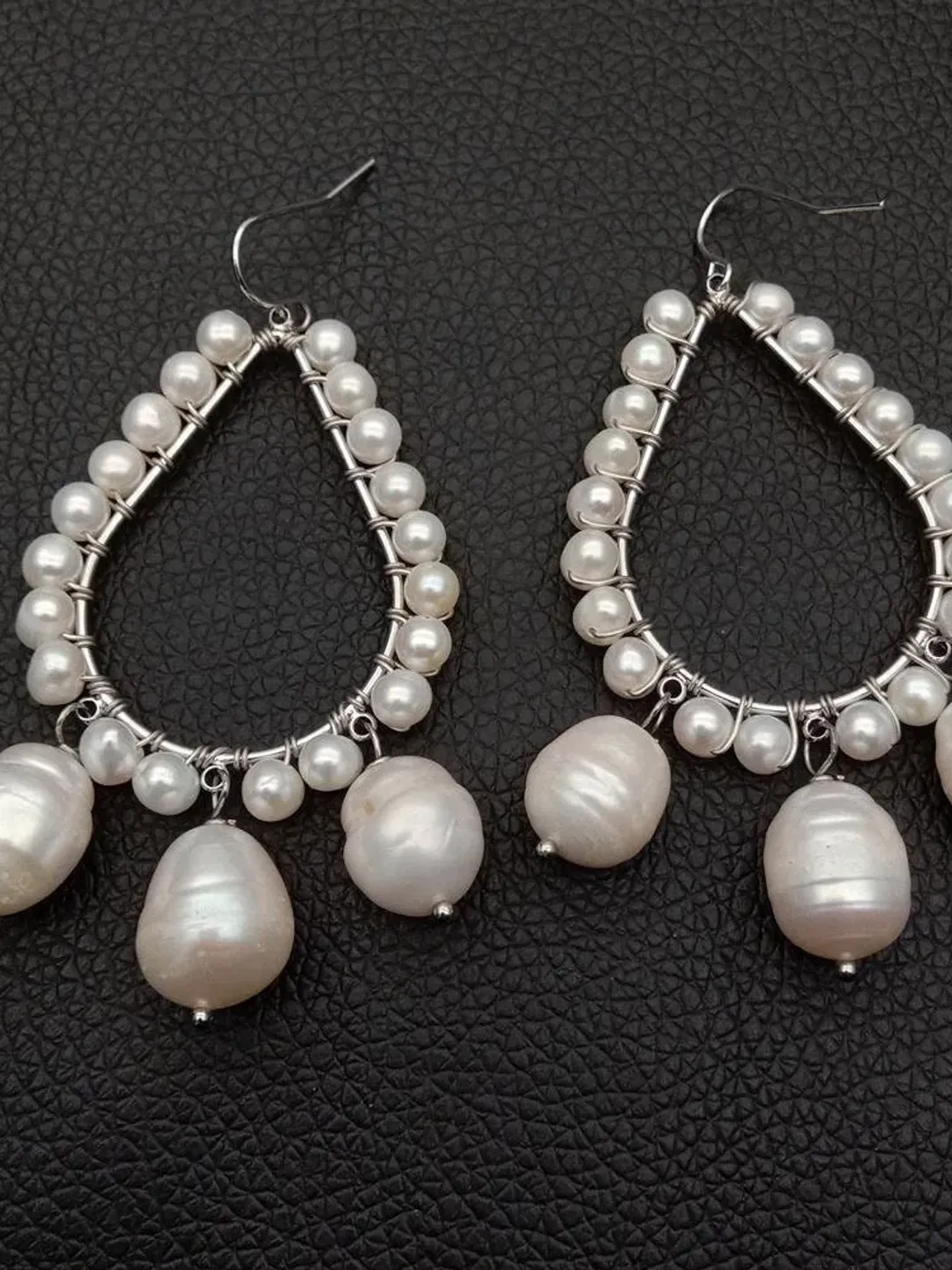 Teardrop Pearl Earrings, Teardrop Earrings, Pearl Earrings, Pearl Jewellery, White Teardrop Earrings, Earrings with Pearls, Freshwater Pearl