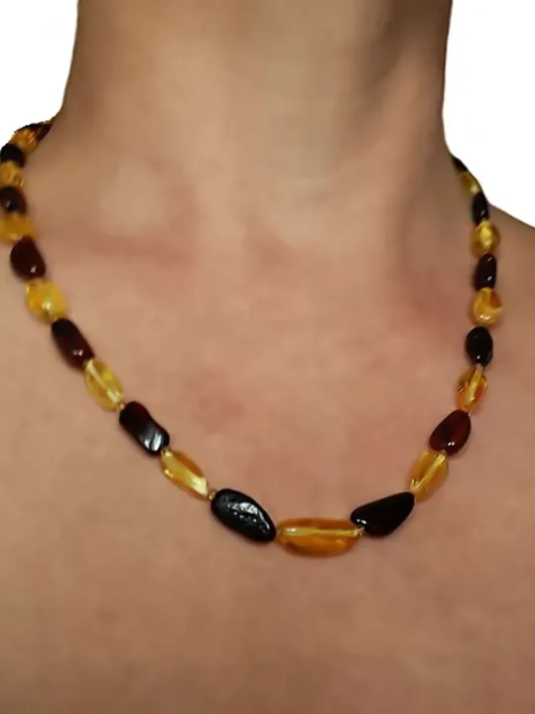 Adult Amber Beads necklace Real amber jewelry women gemstone beaded necklace holiday gift for mother aunt jewelry