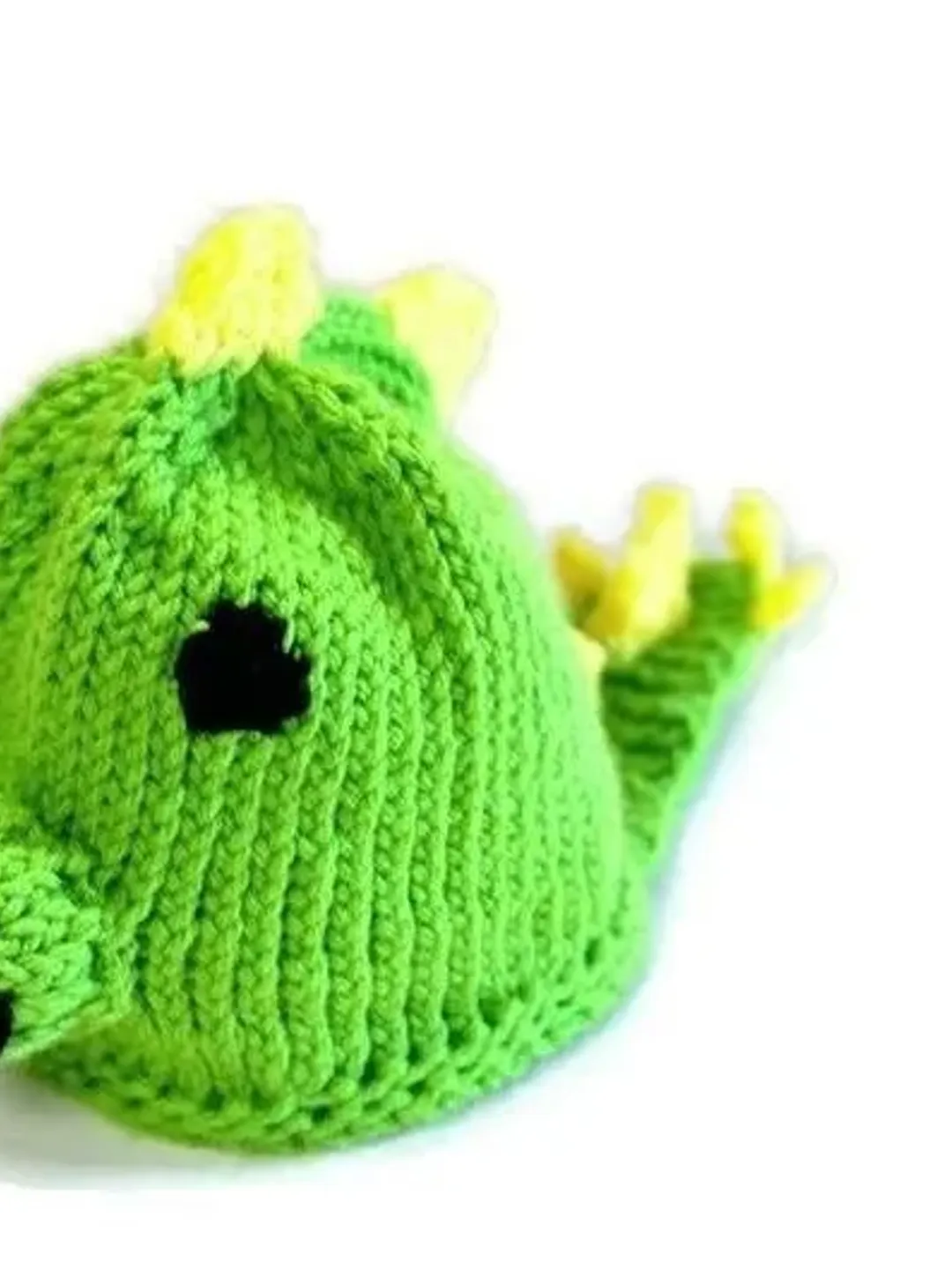 Knitted Yarn Dinosaur Hat for Halloween Costume, Baby, Toddler, and Child Sized