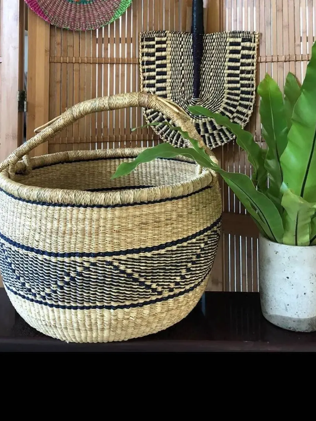 Storage basket | African basket | Straw basket | Woven basket | Gift basket | African market basket| handmade basket| Market Basket|