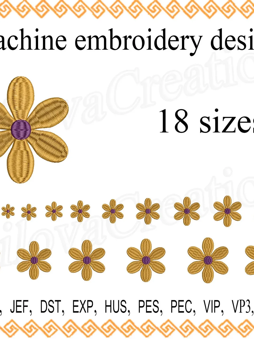 Flower Machine embroidery designs  border area embroidery design  flower  Design Embroidery flower Embroidery Frame. Instant Download.