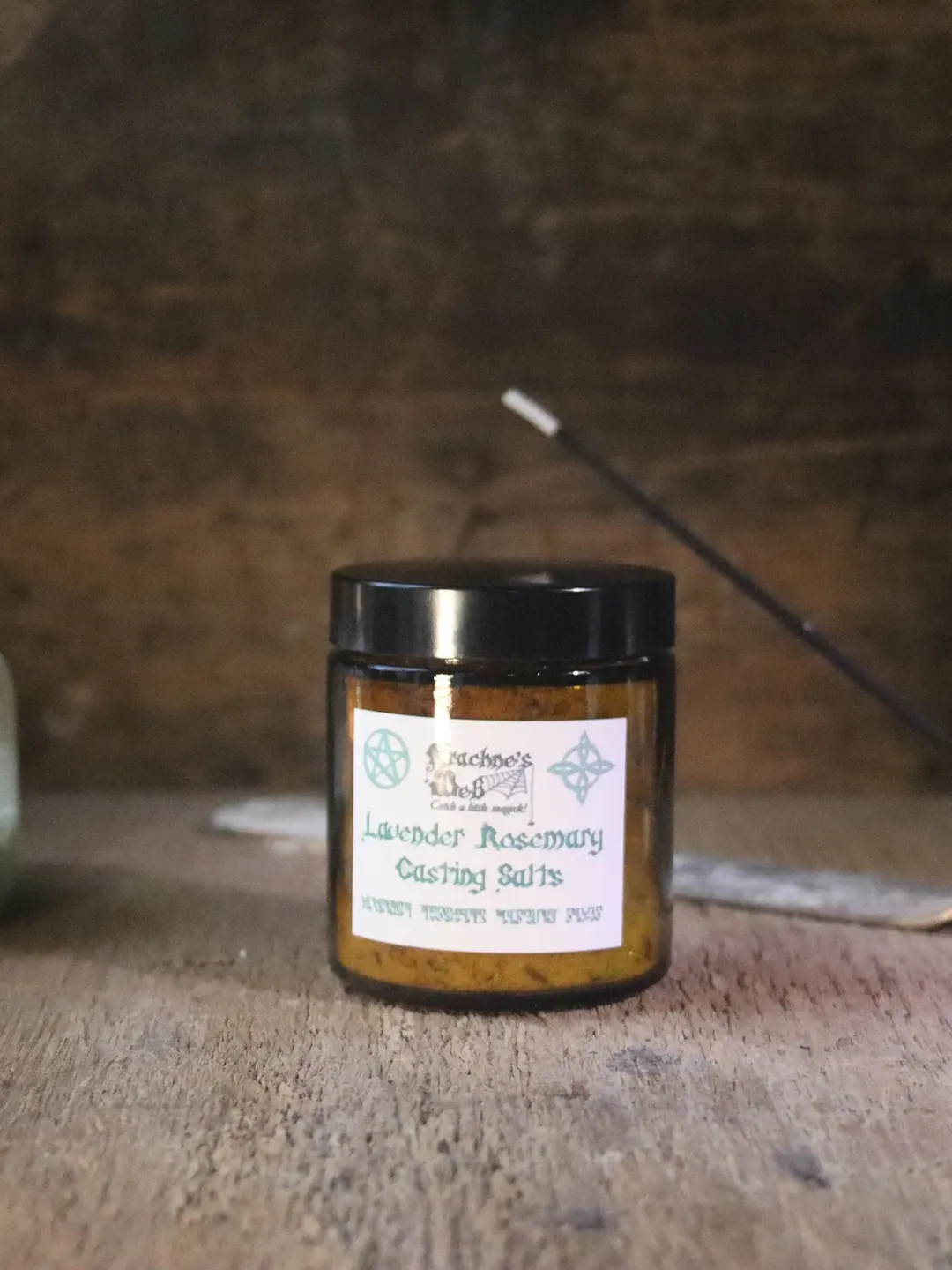 Lavender Rosemary Casting Salt, Magick Circle Salt, Purification Salt, Herbal Casting Salt, Scented Casting Salt, 4 oz Sea Salt Jar