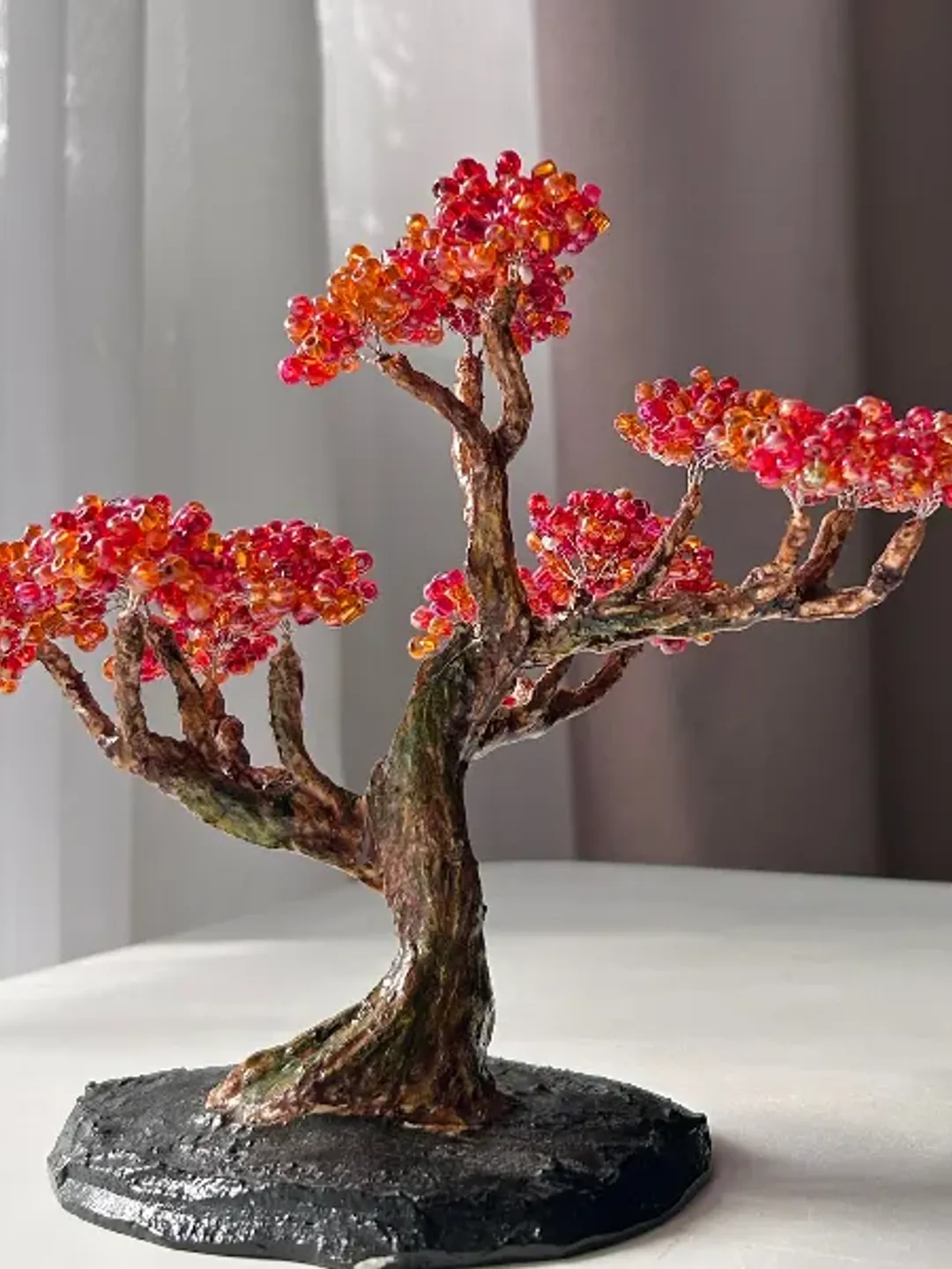 Decorative Handmade Tree Handmade beaded maple tree | tree ornament | exclusive realistic ...