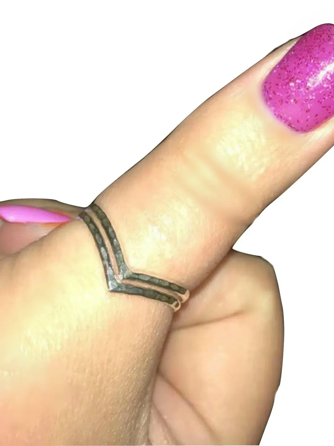 Thumb Ring, Gold Thumb Ring- Double V Chevron - 14k, Gold Filled - Thumb Rings - Minimalist- Simple - Knuckle Rings, Thumb rings for women