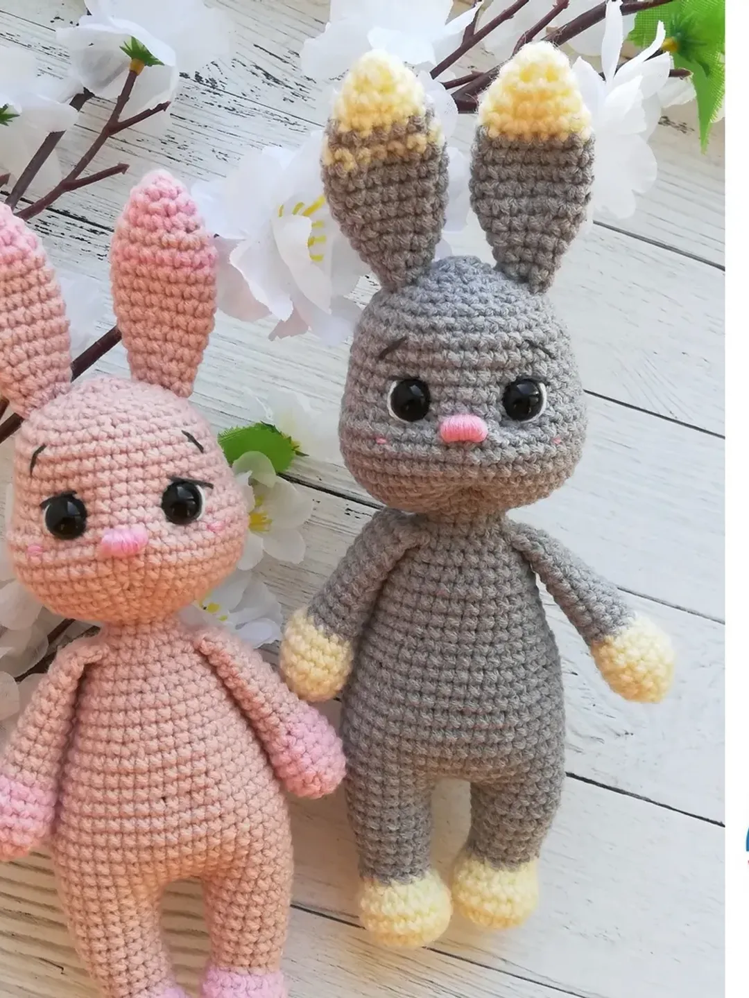 Crochet pattern Easter Bunny, amigurumi little rabbit toy, PDF pattern crochet bunny by CrochetToysForKids