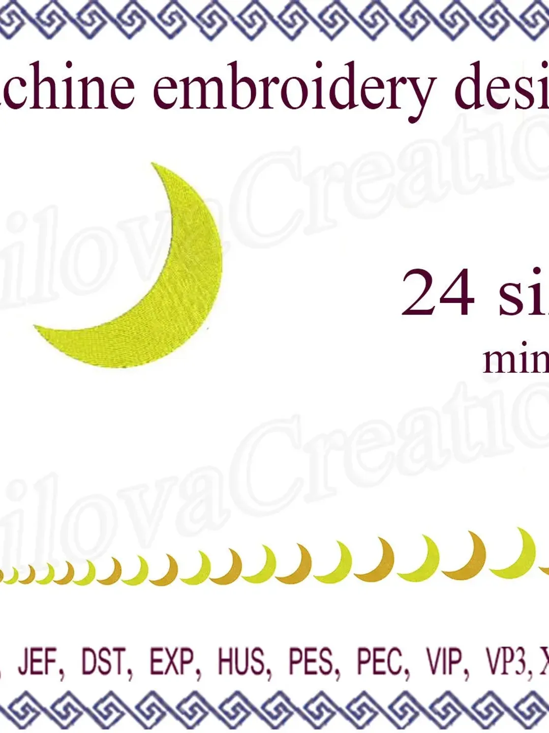 Moon embroidery design Moon mini embroidery design Small moon embroidery design Moon Silhouette Embroidery sleep embroidery Machine  designs