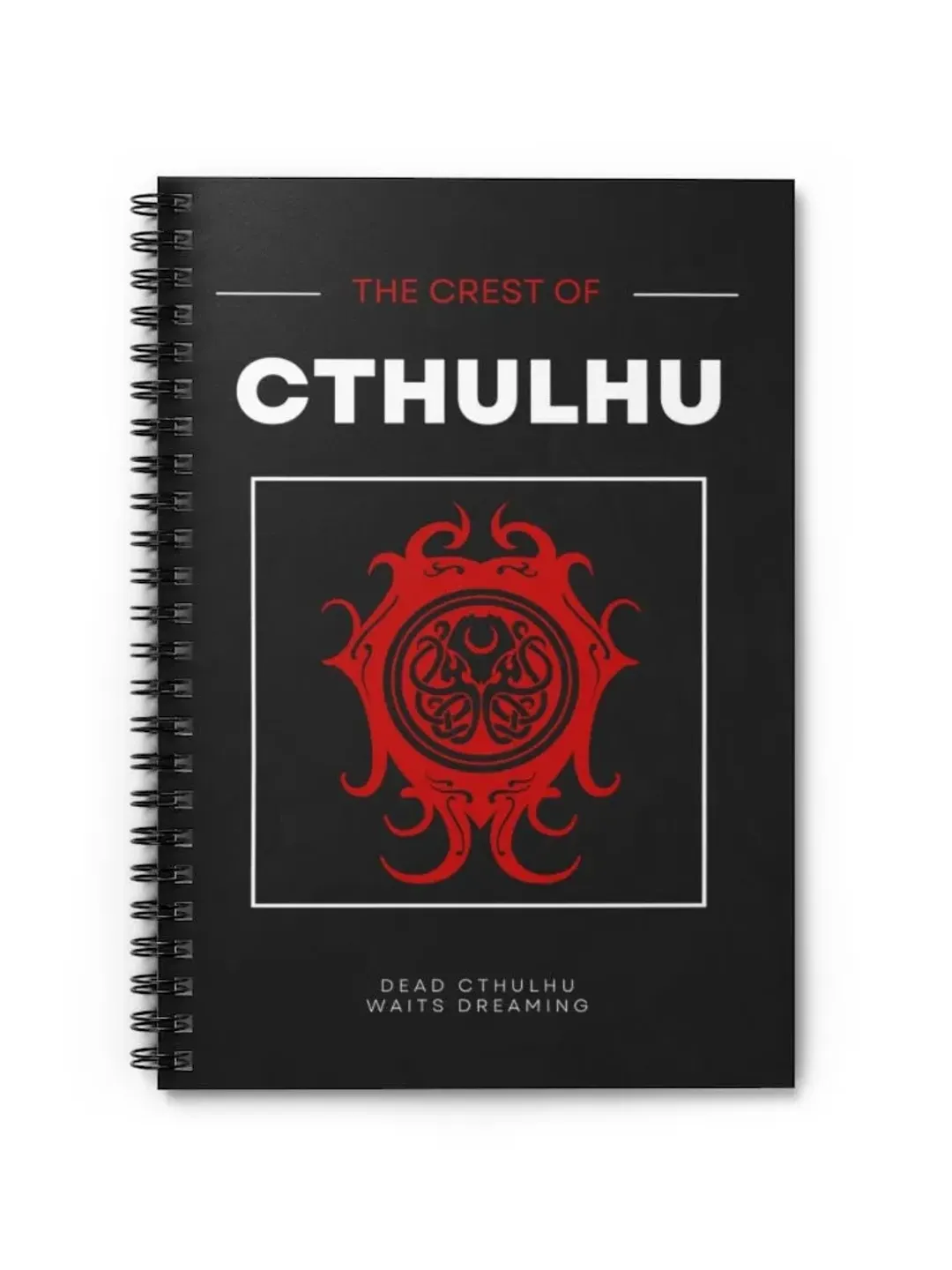 Dead Cthulhu 6X8" Spiral Notebook | Ruled Line DnD Notebook, Dungeons and Dragons Campaign Journal, DnD Adventurer's Logbook, TTRPG Diary