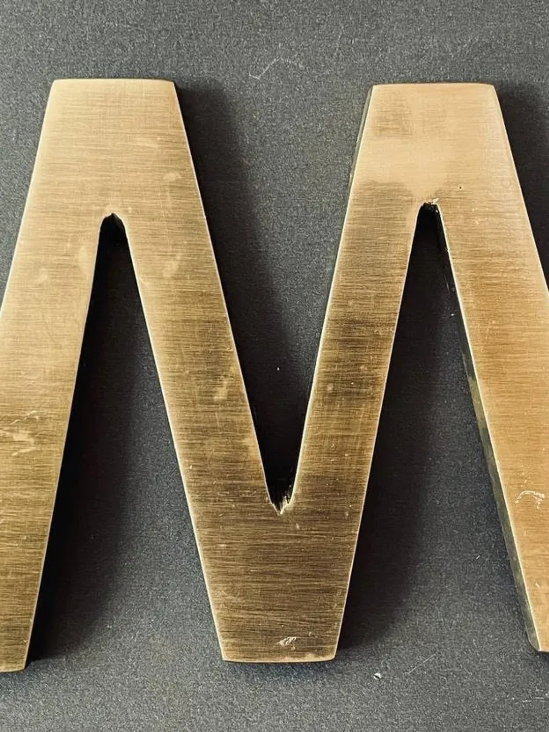 177 Letters Antique Brushed Cast Brass Letters - Brushed Cast Brass Letters ...