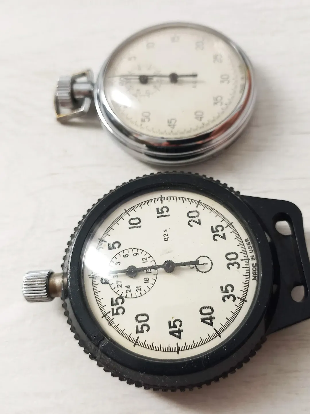 Soviet Stopwatches Agat Two Pieces Lot USSR Russian Working Mechanical ...