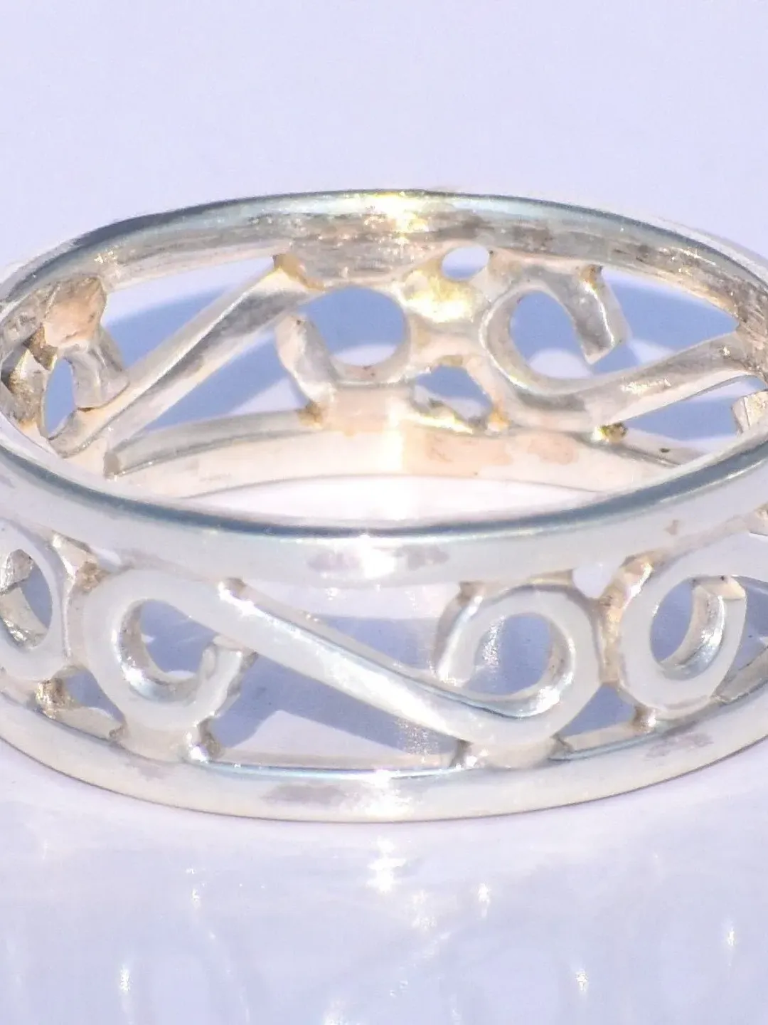 Infinity Spiral Ring, Sterling Silver Ring, Band Ring, Swirly Band Ring, Minimalist Ring, Boho Ring, Wrap Ring, Women Ring, Easter Day Gift