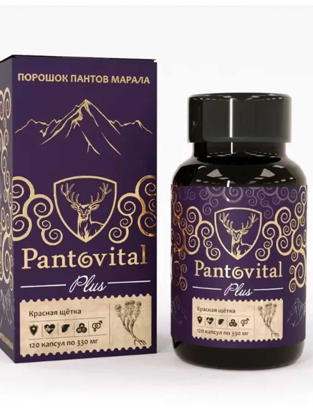 Antlers of the Altai Maral Pantovital with a Red Brush 120 capsules Beauty Women's health