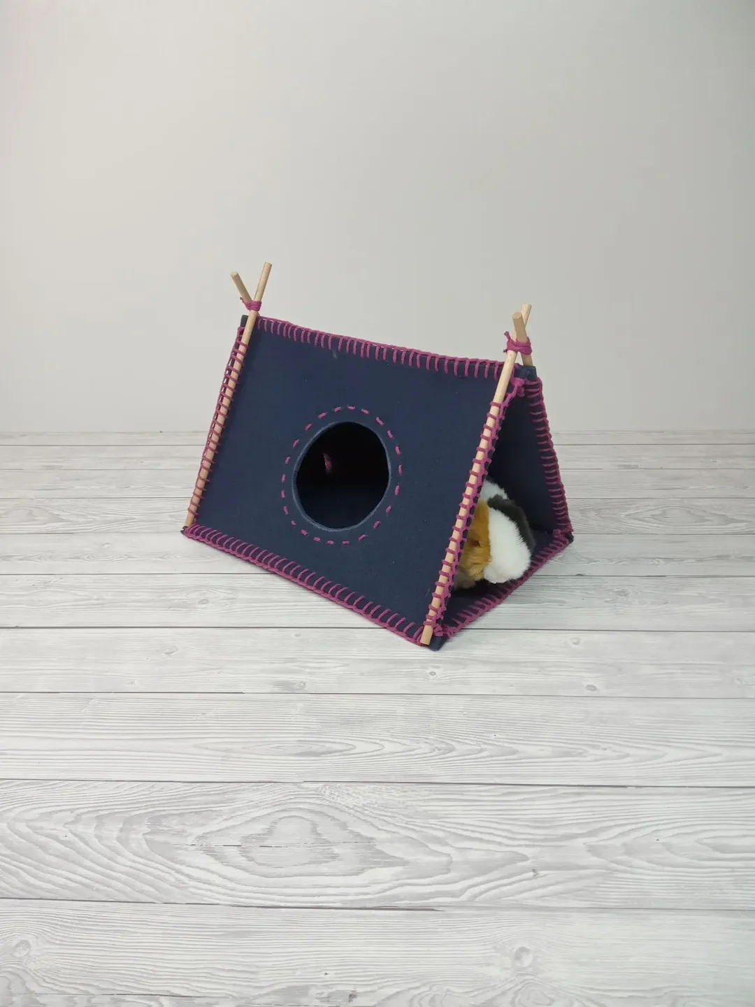 Guinea pig teepee, hedgehog bed,   triangular pet house, bunny teepee bed, pet teepee, guinea pig house, felt guinea bed