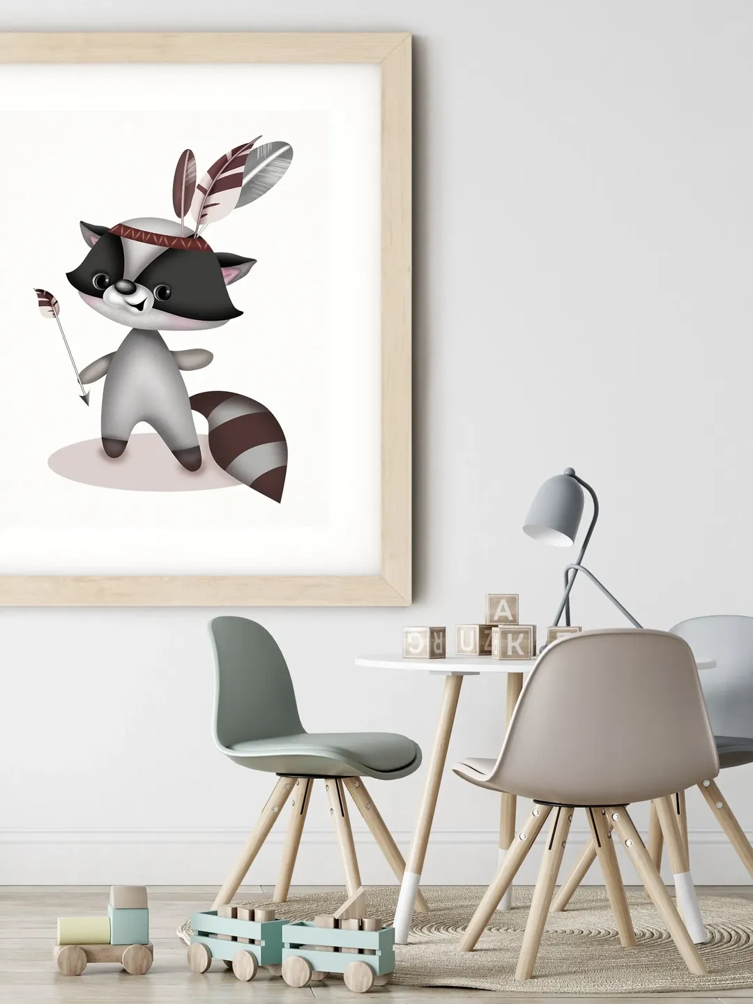 Baby racoon print, baby racoon watercolor png , cute racoon, Raccoon Wall Art Print ~ Woodland Nursery Baby Animal Decor ~ Digital Download