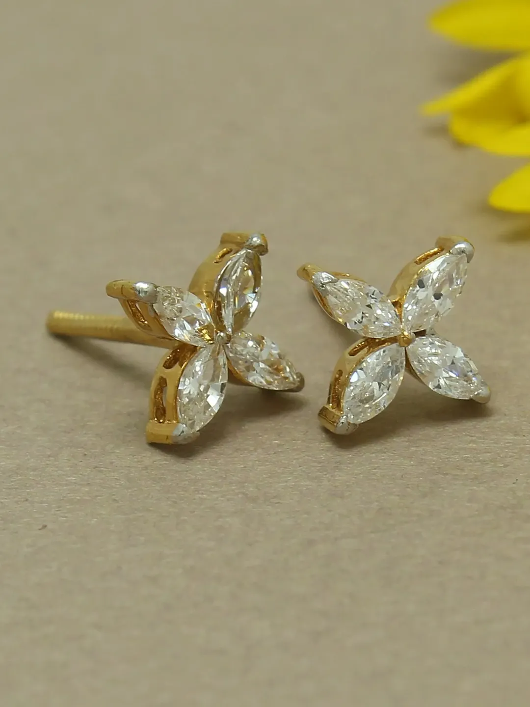 Moissanite Earrings, Marquise Cut Studs, Art Deco Earrings, Screw Back, 925 Sterling Silver Stud, Bridal Earrings, Women Earrings