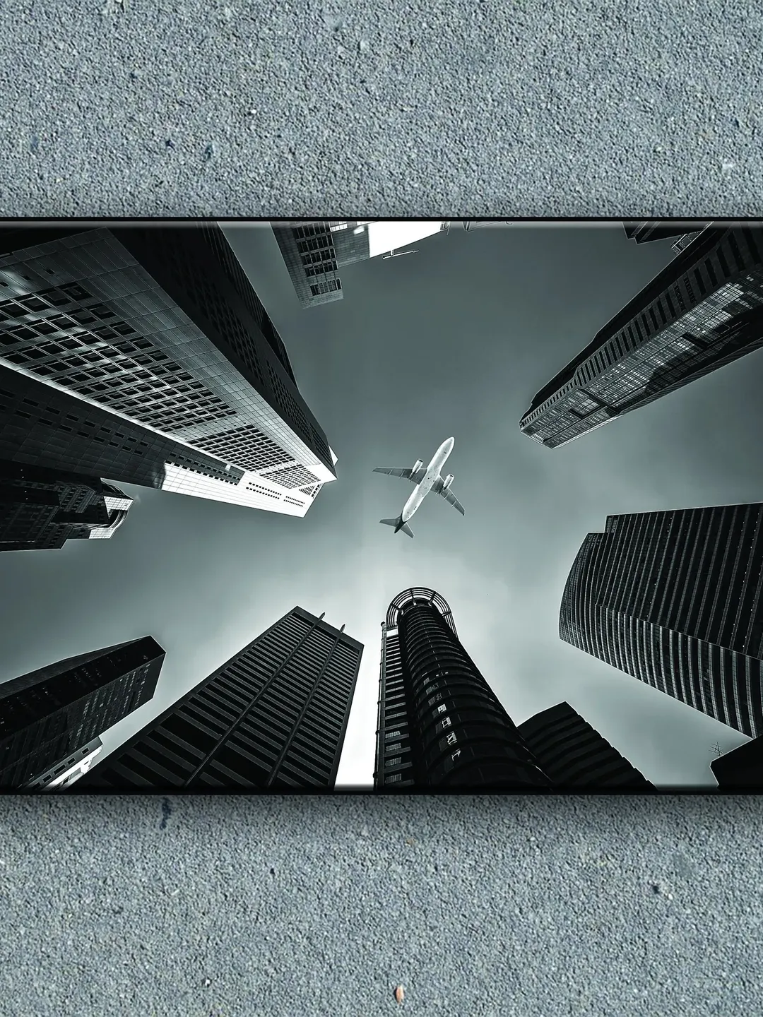 Plane Print on Canvas , Floating Frame Option, Modern Wall Art, Extra Large Canvas Wall Art