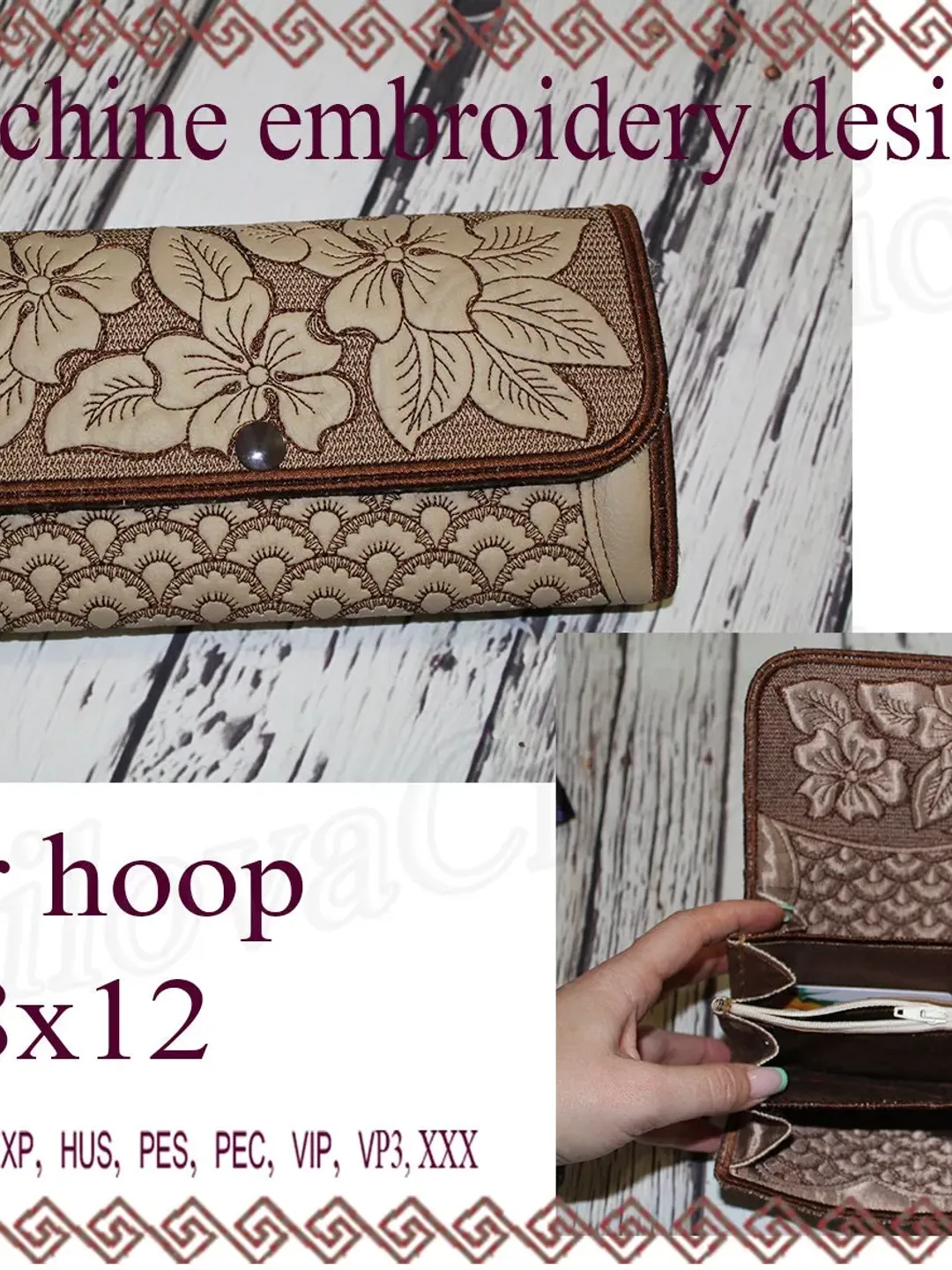 Wallet embroidery designs. In the Hoop purse, Clutch little bag, phone case, Machine embroidery designs. trapunto Case Embroidery Design