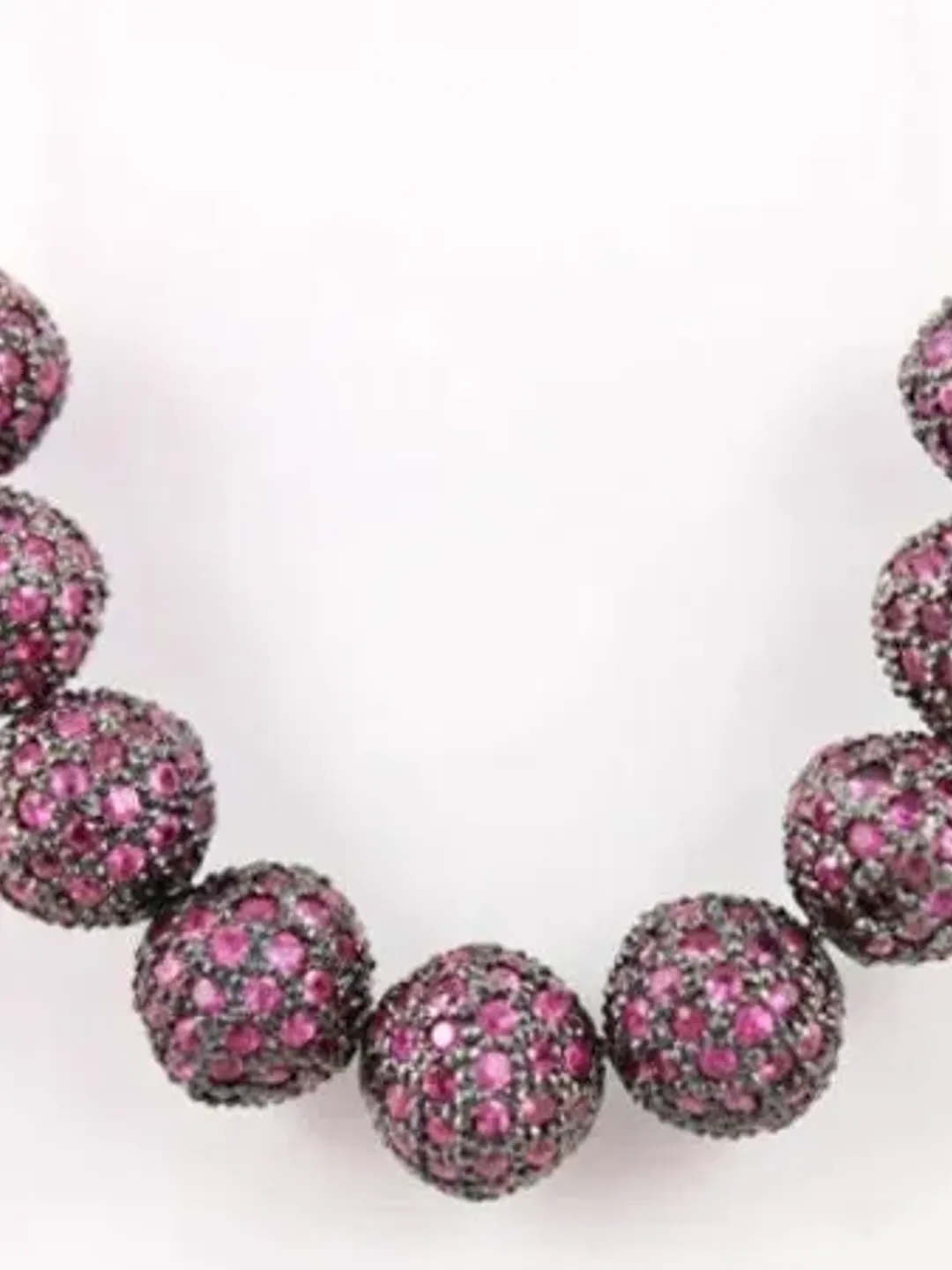 Pave Ruby Beads, 4/6/8/10/12/14/16MM Round Ball Beads, 925 Sterling Silver Beads, Shamballa Beads, Micro Pave Beads, Pave Spacer Beads