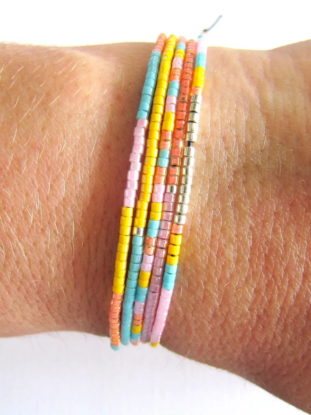 2 x Miyuki Filigree Bracelet, Miyuki Bracelets, Miyuki Minimalist Bracelet, Single Bracelet, Miyuki Jewelry, Bracelet for Women,